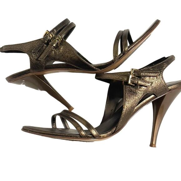 Bakers Bronze Womens High Heels Size 8M Scotti Bronze Ankle Strap 4" Heel - Picture 2 of 12